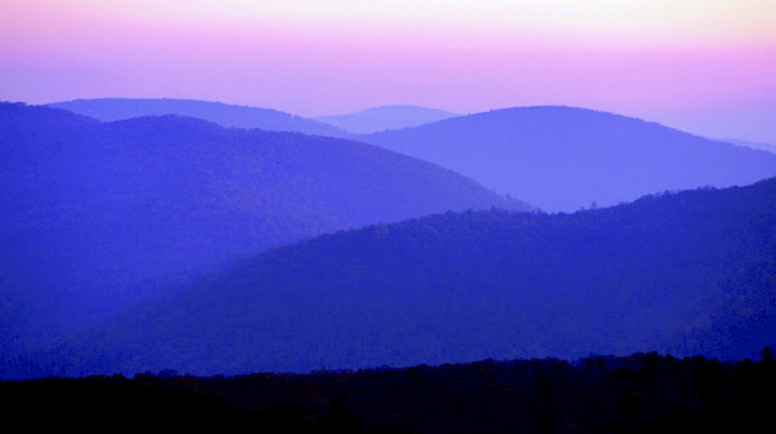 Shenandoah sunsets - like this one seen from Moormans River Overlook - are often absolutely breathtaking.