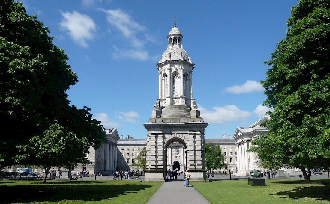 Trinity College Where You Can See the Book Of Kells.