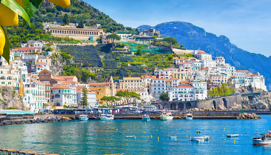 The colorful Amalfi Coast, Italy.