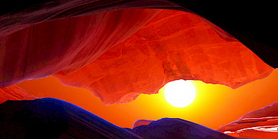 antelope canyon sunset