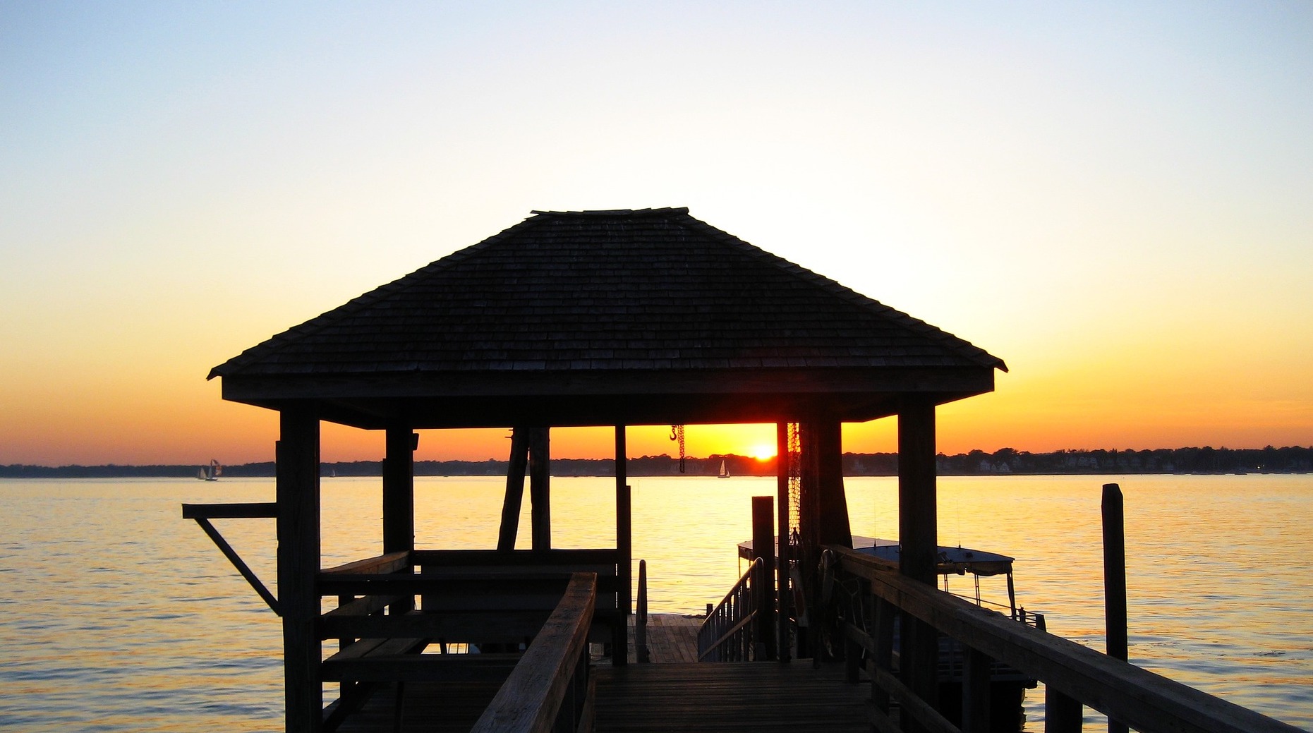 Beautiful sunsets in Long Island Sound.