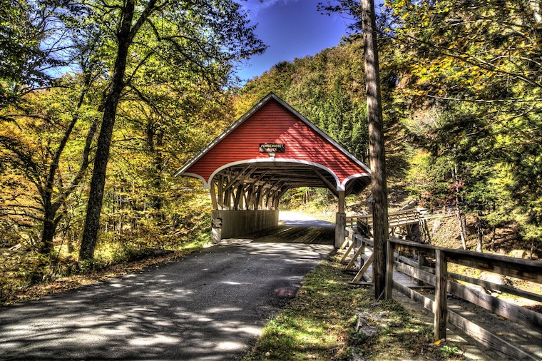 Covered bridges are the perfect backdrop when touring in Vermont.
