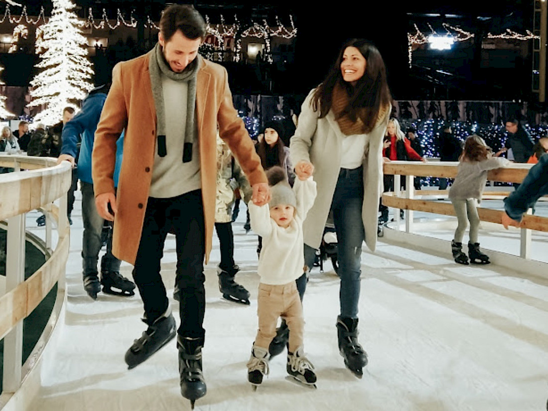 Go skating under the sparking lights.