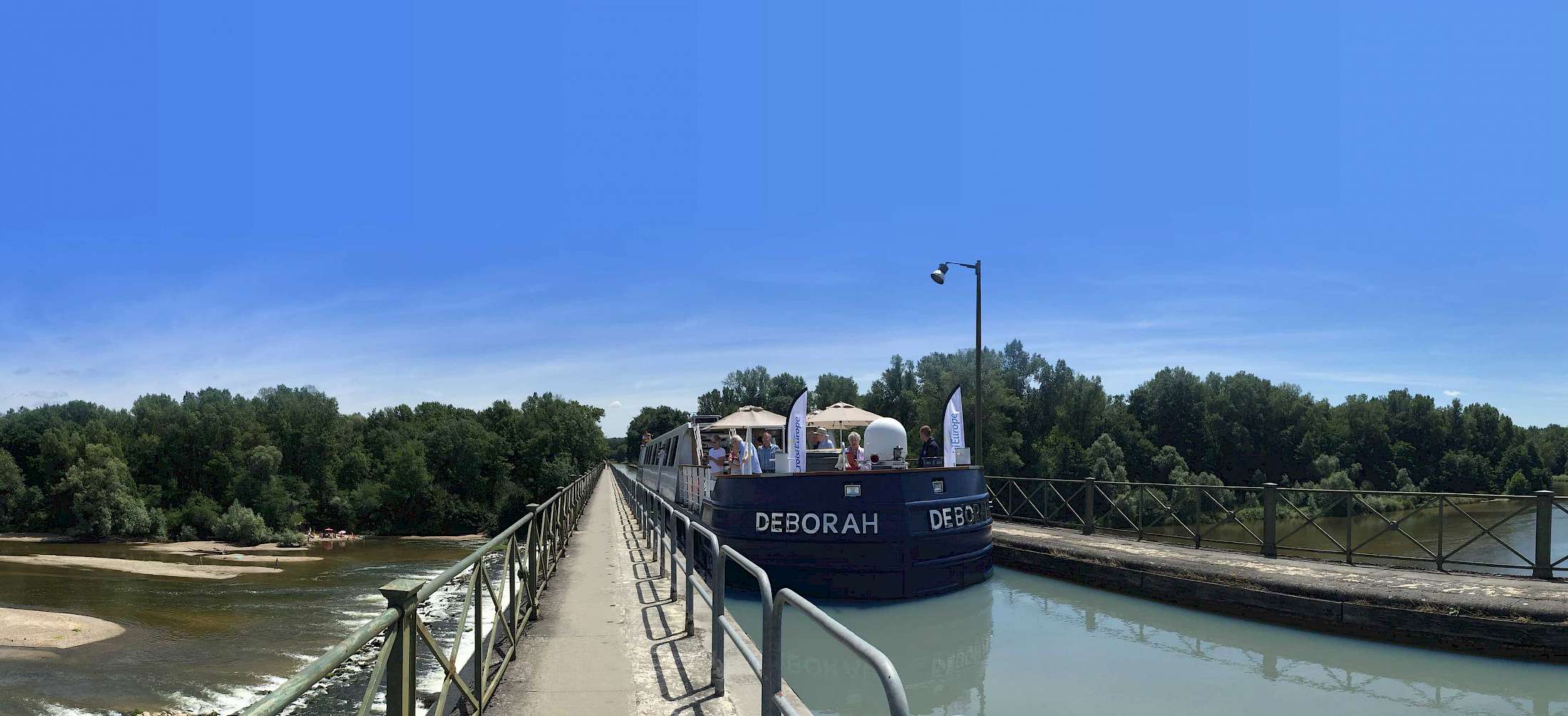 The Briare Aqueduct a must on a barge cruise in the Lore Valley, France.