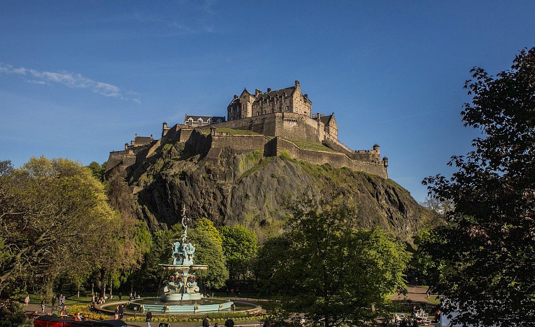 Edinburgh Castle sits on an extinct volcano.