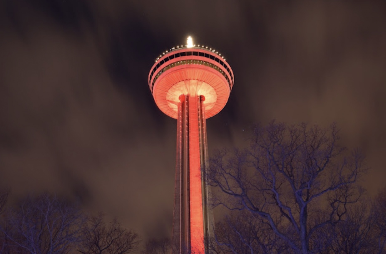 Get 360-degree views at Skylon Tower while dining.