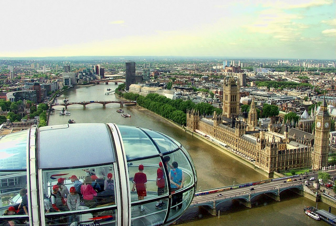 Get a birds-eye view of London on the Eye.