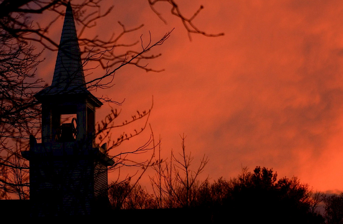 Autumn's spectacular sunset on Cape Cod.