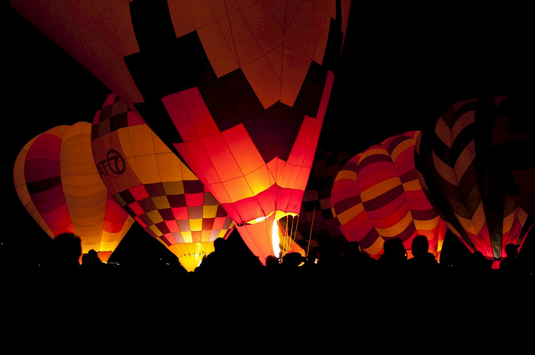 The morning balloon glow is one of the main highlights of the fiesta.