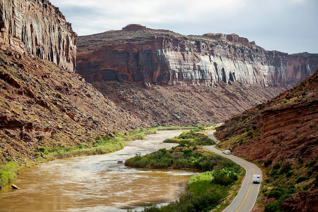 The scenic byway drive just outside Moab.