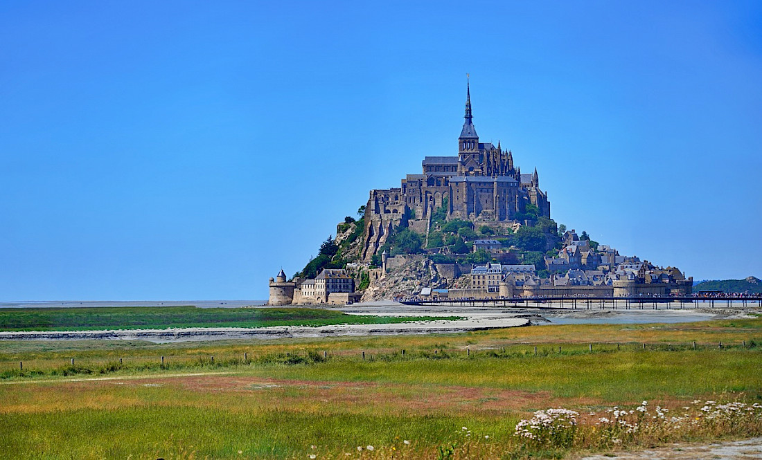 Mont St. Michel is a tidal island and mainland commune in Normandy, France.
