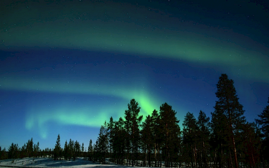 The splendor of the dancing Northern Lights.