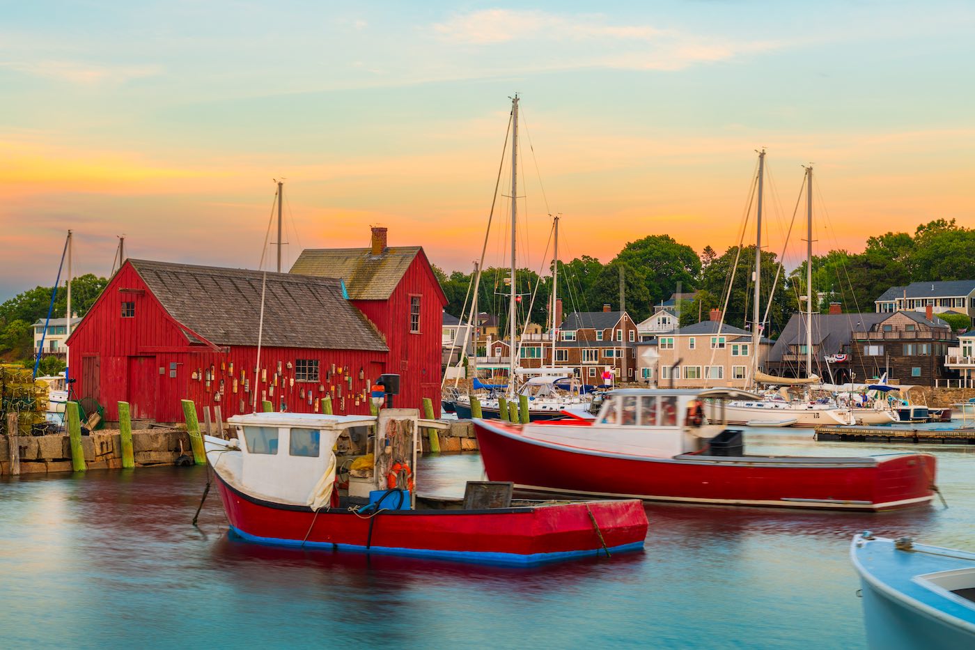 Traditional fishing village of Rockport, MA.