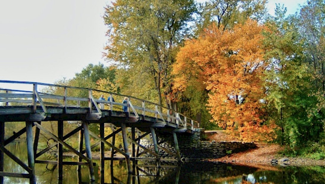 The Old North Bridge, Concord, Massachusetts.
