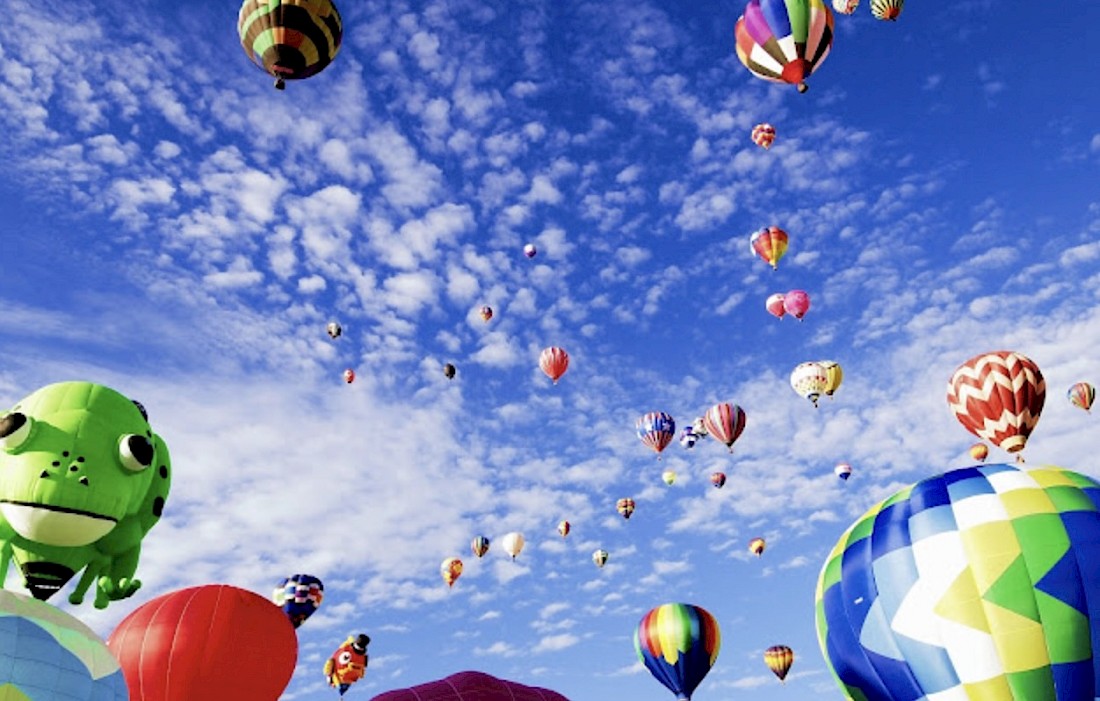 Up, up and away at the Albuquerque Balloon Fiesta.