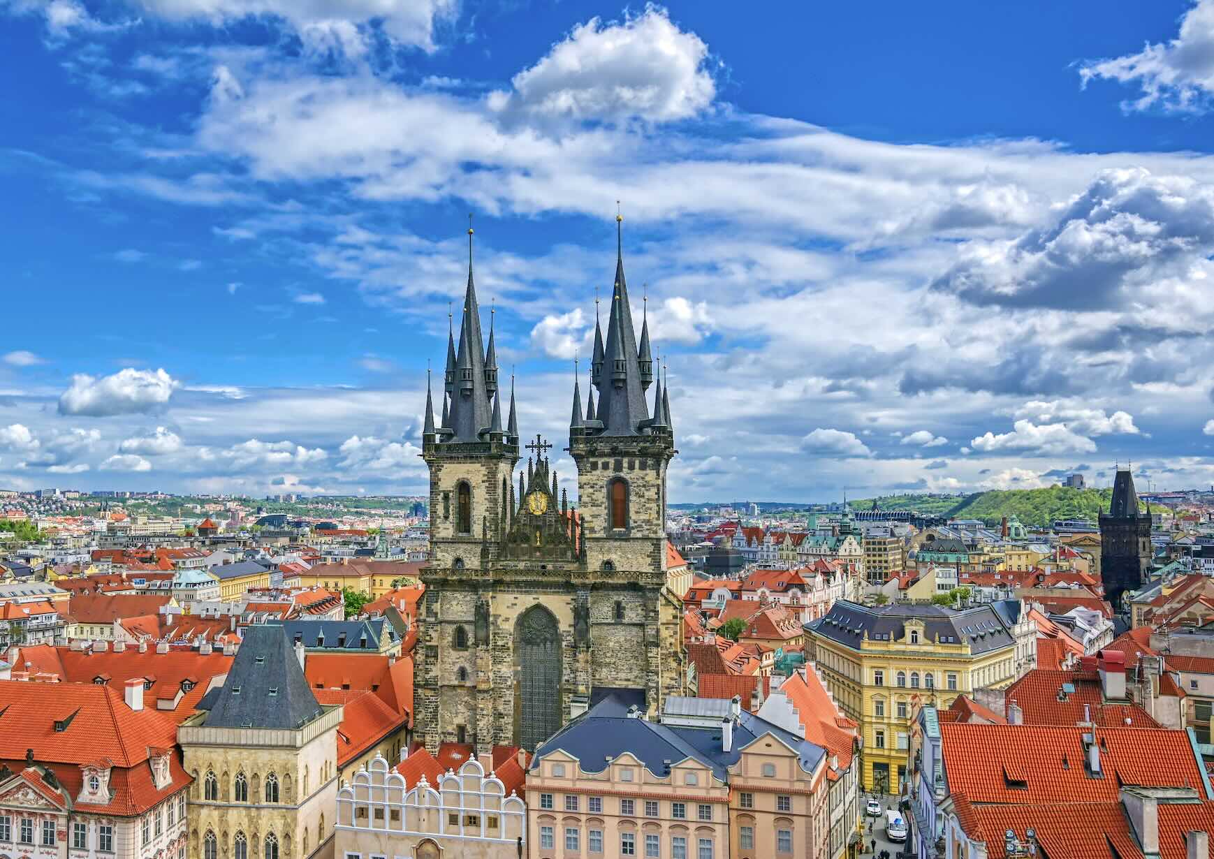 The Church Of Our Lady Before Týn In Prague's Old Town.