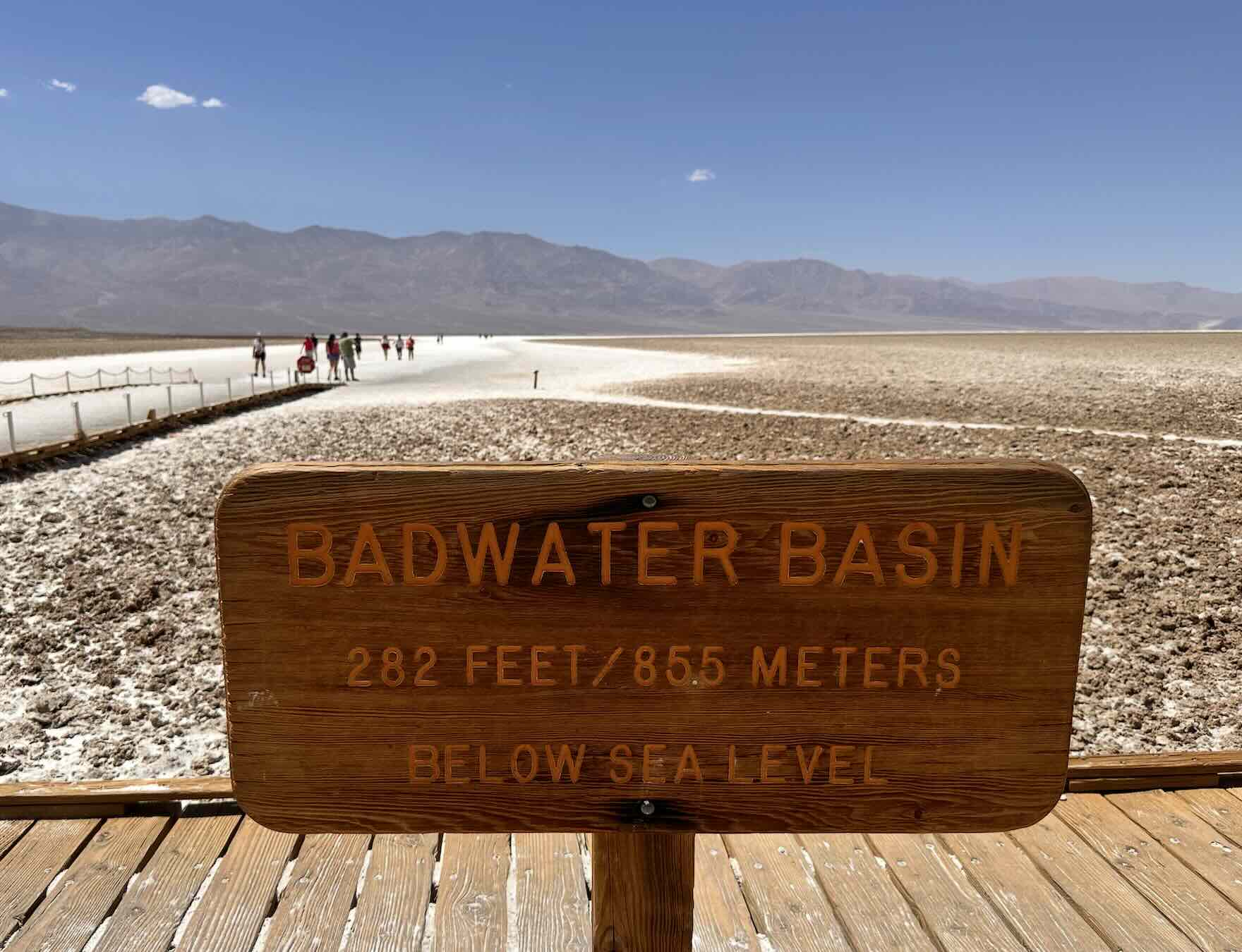 At 282 feet (86 meters) below sea level, Badwater Basin holds the record as the lowest point in North America.