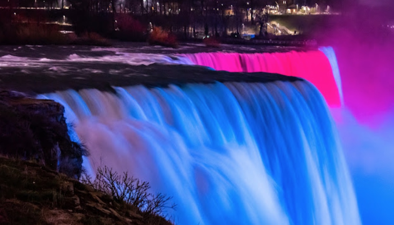 Whimsical, Colorful, and Extraordinary Lights on the Falls.