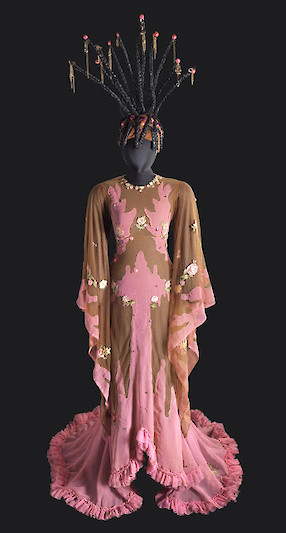 Dress Designed by Geoffrey Holder, Worn by DeeDee Bridgewater. Costume for The Good Witch in The Wiz, Broadway, 1975.
