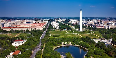 Aerial view of Washington, D.C.