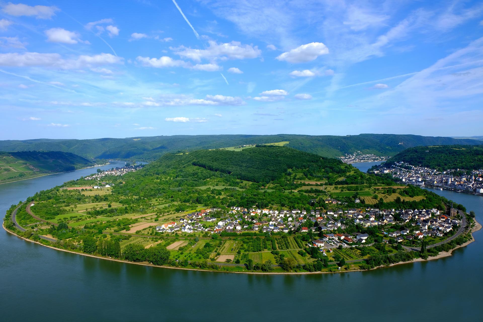 The infamous Rhine River and its tributaries.